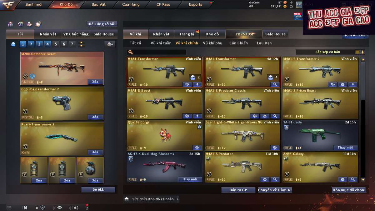 shop acc cf uy tin gia re